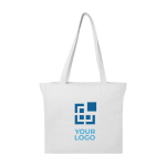 Bolsa XL de algodón reciclado con cremallera y bolsillo 500 g/m2 vista principal