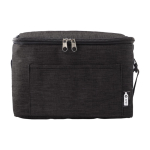 Bolsa nevera de poliéster para 6 latas con correa ajustable color negro primera vista