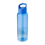 Botella de RPET para agua fría con tapa de silicona y asa 500ml color azul cuarta vista