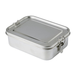 Fiambrera con logo grande de acero con separador 1,2L Inox Space color plateado segunda vista