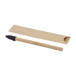 Lápiz infinito de bambú con punta de grafito y tapón protector color marrón cuarta vista