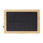 Altavoz inalámbrico 5.0 de bambú con carga solar Solar Bamboo color marrón cuarta vista