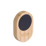 Soporte magnético de bambú de móvil para coche Carpool color marrón vista de impresión