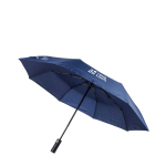 Paraguas plegable automático de RPET 190T de 8 paneles Ø98 color azul vista de impresión