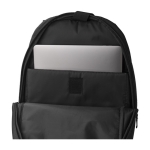 Mochila de poliéster repelente al agua con bolsillo antirrobo color negro séptima vista