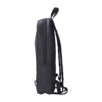 Mochila para portátil de RPET 600D con bolsillo frontal 15” color negro cuarta vista