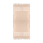 Pareo toalla de algodón reciclado con rayas en los laterales 200 g/m2 color beige primera vista