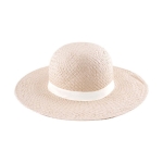 Sombrero de papel de ala ancha para mejor cobertura y protección color blanco primera vista