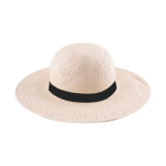 Sombrero de papel de ala ancha para mejor cobertura y protección color natural quinta vista