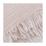 Manta hecha de suave algodón con tacto de muselina 165 g/m2 color natural primera vista