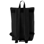 Mochila roll-top con logo de poliéster con cremallera vertical al frente tercera vista