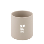 Vaso flexible infantil de silicona ideal para un mejor agarre color beige vista principal