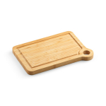 Tabla de cortar de bambú con asa en la esquina para servir color natural