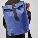 Mochila impermeable de algodón reciclado para portátil 17'' 23L color azul segunda vista