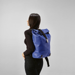 Mochila impermeable de algodón reciclado para portátil 17'' 23L color azul