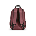 Mochila de nylon reciclado con cremalleras impermeables 22L 15,6'' color burdeos vista trasera