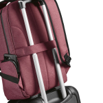 Mochila de nylon reciclado con cremalleras impermeables 22L 15,6” color burdeos vista de detalle