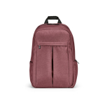 Mochila de nylon reciclado con cremalleras impermeables 22L 15,6'' color burdeos vista frontal