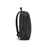 Mochila de nylon reciclado con cremalleras impermeables 22L 15,6'' color negro tercera vista