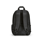 Mochila de nylon reciclado con cremalleras impermeables 22L 15,6'' color negro vista trasera