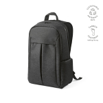 Mochila de nylon reciclado con cremalleras impermeables 22L 15,6'' color negro