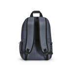 Mochila de nylon reciclado con cremalleras impermeables 22L 15,6'' color azul vista trasera