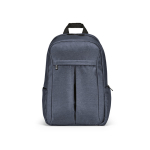 Mochila de nylon reciclado con cremalleras impermeables 22L 15,6'' color azul vista frontal
