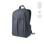 Mochila de nylon reciclado con cremalleras impermeables 22L 15,6'' color azul