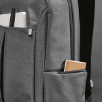 Mochila de nylon reciclado con cremalleras impermeables 22L 15,6” color gris oscuro segunda vista de detalle