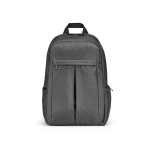 Mochila de nylon reciclado con cremalleras impermeables 22L 15,6'' color gris oscuro vista frontal