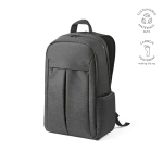 Mochila de nylon reciclado con cremalleras impermeables 22L 15,6'' color gris oscuro