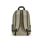 Mochila de nylon reciclado con cremalleras impermeables 22L 15,6'' color camel vista trasera