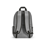 Mochila de nylon reciclado con cremalleras impermeables 22L 15,6'' color gris claro vista trasera