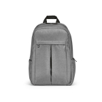 Mochila de nylon reciclado con cremalleras impermeables 22L 15,6'' color gris claro vista frontal