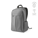 Mochila de nylon reciclado con cremalleras impermeables 22L 15,6'' color gris claro