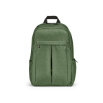 Mochila de nylon reciclado con cremalleras impermeables 22L 15,6'' color verde militar vista frontal