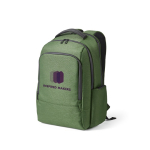 Mochila impermeable bitono de nylon reciclado para portátil 15,6'' color verde militar