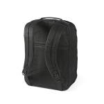 Mochila de algodón reciclado con revestimiento de cera 230 g/m2 color negro segunda vista