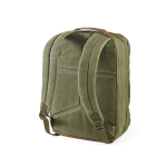 Mochila de algodón reciclado con revestimiento de cera 230 g/m2 color verde militar segunda vista