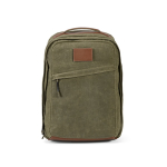 Mochila de algodón reciclado con revestimiento de cera 230 g/m2 color verde militar vista frontal