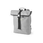 Mochila de cuero reciclado para PC con respaldo acolchado 15,6'' color gris claro