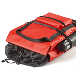 Mochila impermeable ecológica con cierre magnético para PC 17” color rojo vista de detalle