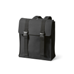 Mochila de piel sintética reciclada y plástico reciclado para PC 17” color negro