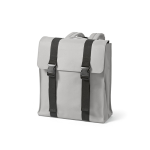 Mochila de piel sintética reciclada y plástico reciclado para PC 17” color gris claro
