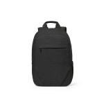 Mochila de 300D RPET para ferias con compartimento frontal 18L 15,6'' color negro vista frontal