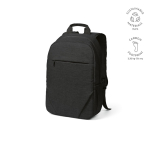 Mochila de 300D RPET para ferias con compartimento frontal 18L 15,6'' color negro