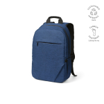 Mochila de 300D RPET para ferias con compartimento frontal 18L 15,6'' color azul