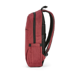 Mochila de 300D RPET para ferias con compartimento frontal 18L 15,6'' color rojo cuarta vista