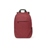 Mochila de 300D RPET para ferias con compartimento frontal 18L 15,6'' color rojo vista frontal
