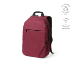 Mochila de 300D RPET para ferias con compartimento frontal 18L 15,6'' color rojo